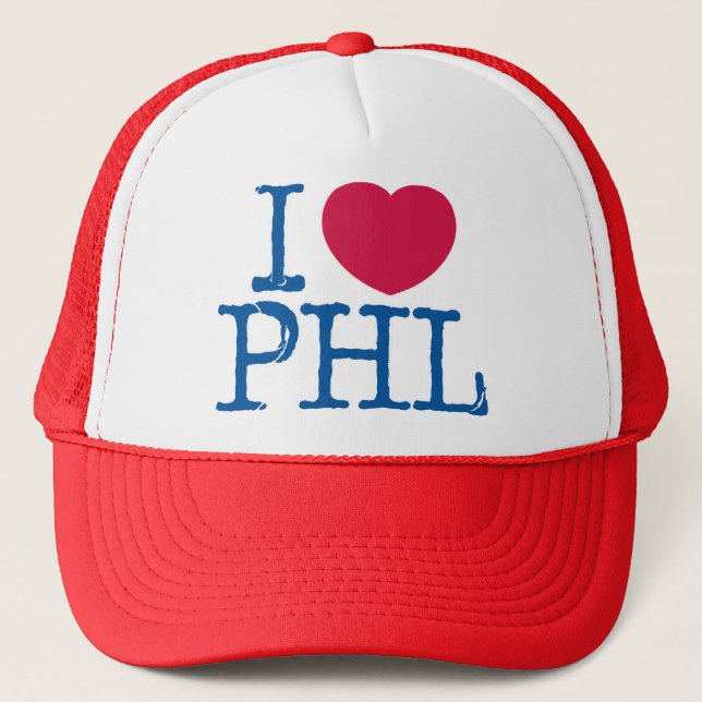 Casquette de chemise d'I <3 PHL (rouge/bleu) (Devant)