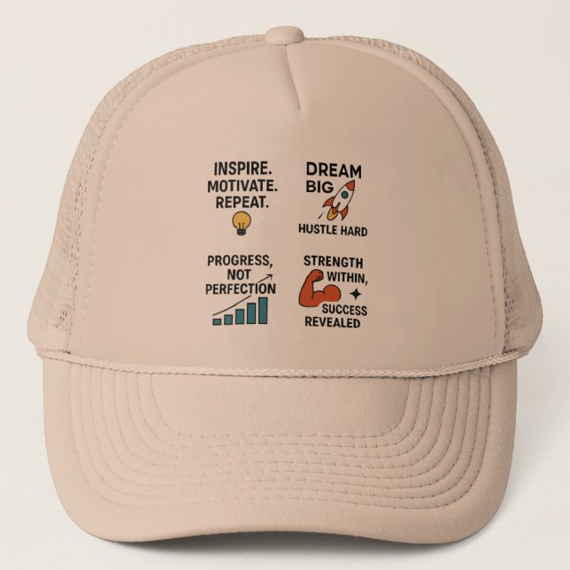 Casquette de citation motivationnelle – Travaillez (Devant)