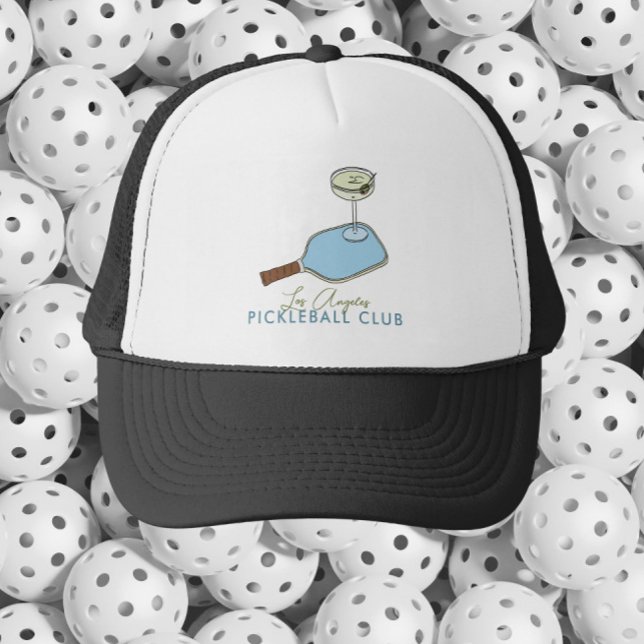 Casquette de club graphique pickleball et martini (Créateur téléchargé)