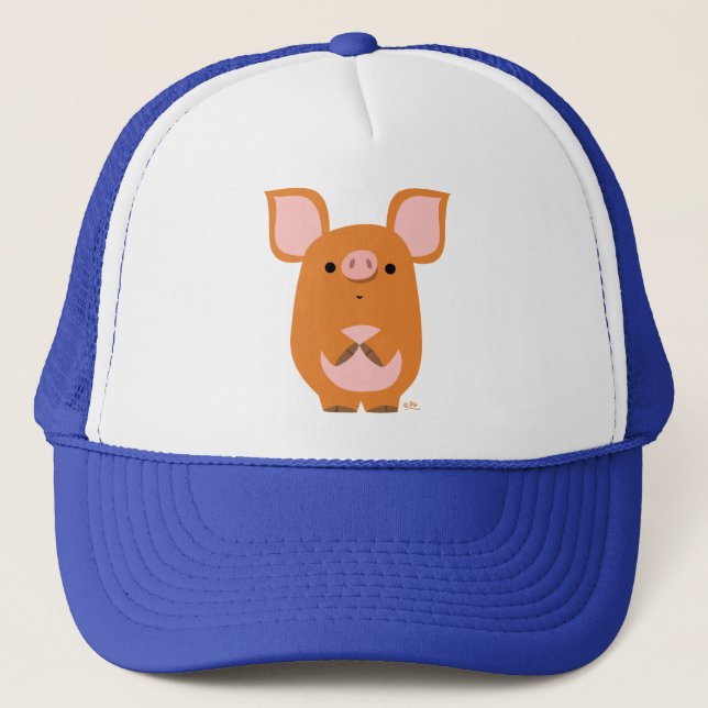 Casquette de cochon de dessin mou (Devant)