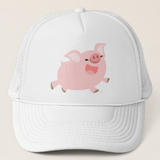 Casquette de cochon joyeux caricaturé