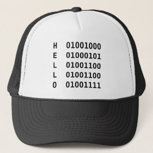 Casquette de code binaire
