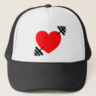 Casquette de coeur et de camionneur d'haltère