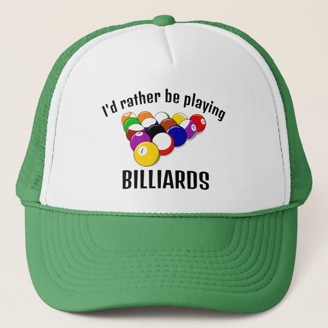 Casquette de conception de billard de piscine (Devant)