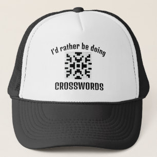 Casquette de conception des jeux de mots croisés