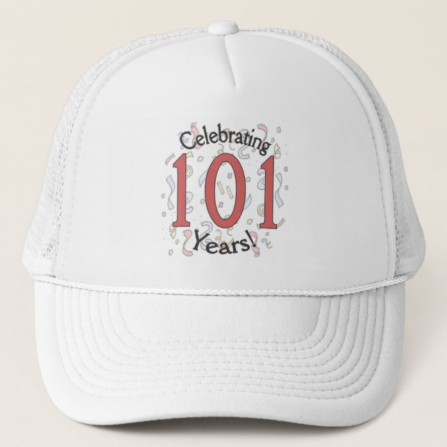 casquette de confetti, 101 ans de fête (Devant)