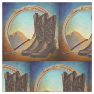 Casquette de cowboy de botte de cowboy et tissu