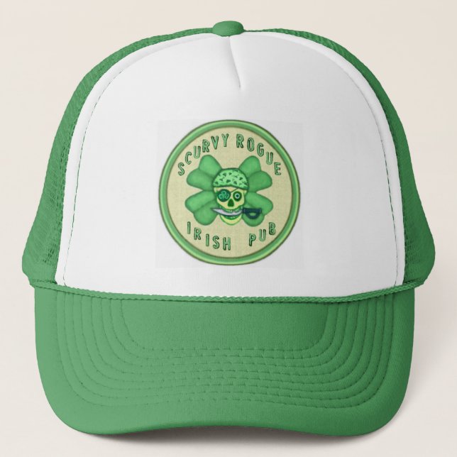 Casquette de crâne de pirate du jour de St Patrick (Devant)