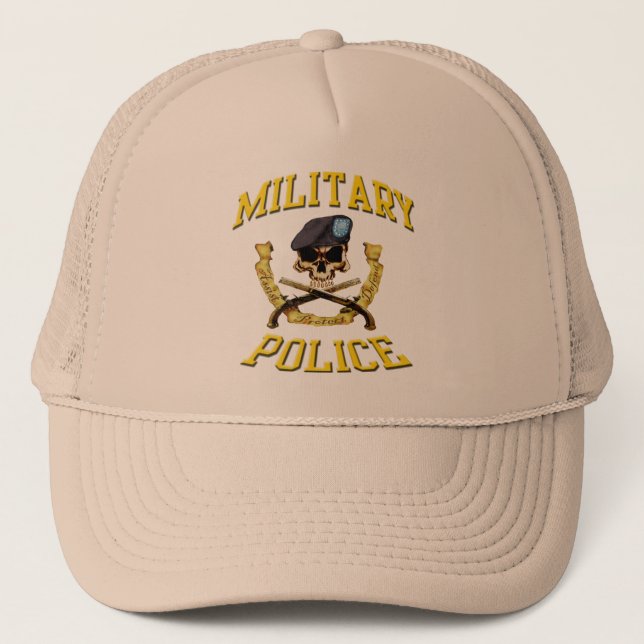 Casquette de crâne de police militaire (Devant)