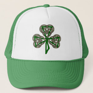 Casquette de croix de noeud de shamrock