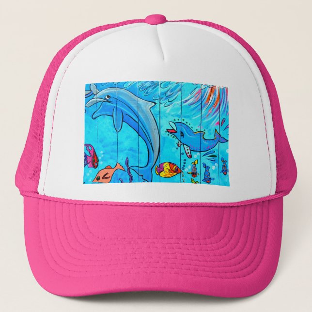 casquette de dauphins riant (Devant)