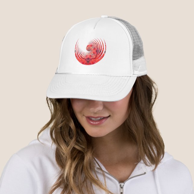 Casquette de design abstrait | Spirale fractale ro (En situation)