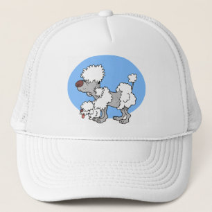 Casquette de dessin animé de caniche vieillissant