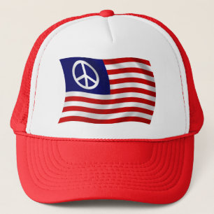 Casquette de drapeau de signe de paix américain