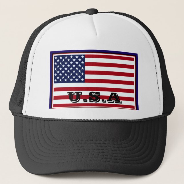 Casquette de drapeau des Etats-Unis (Devant)