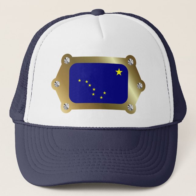 Casquette de drapeau encadré en Alaska (Devant)