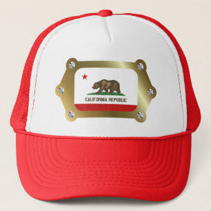 Casquette de drapeau encadré en Californie