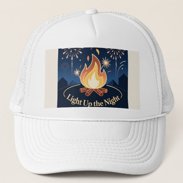 Casquette de fête d'anniversaire Cozy Bonfire (Devant)