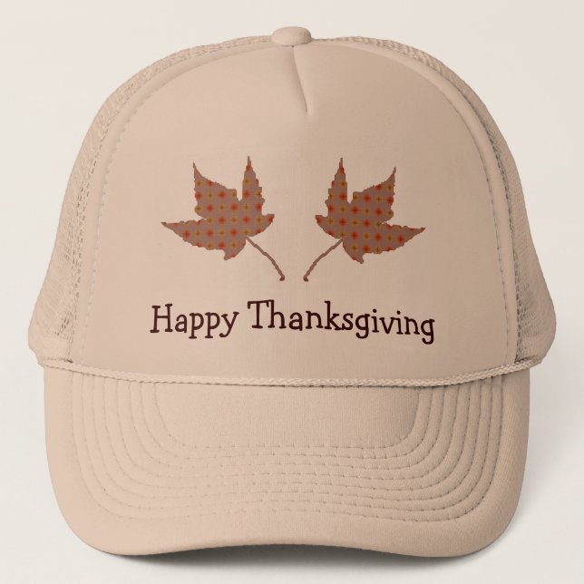 Casquette de feuille de bon thanksgiving (Devant)