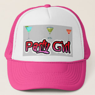 Casquette de fille de partie (rose)