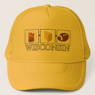 Casquette de football du fromage de bière Wisconsi
