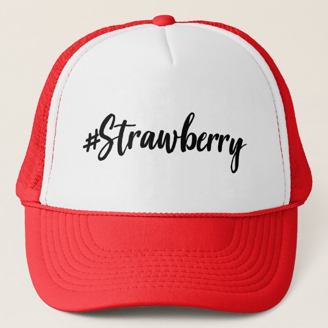 Casquette de fraise de Hashtag (Devant)