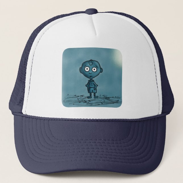 Casquette de garçon bleu (Devant)