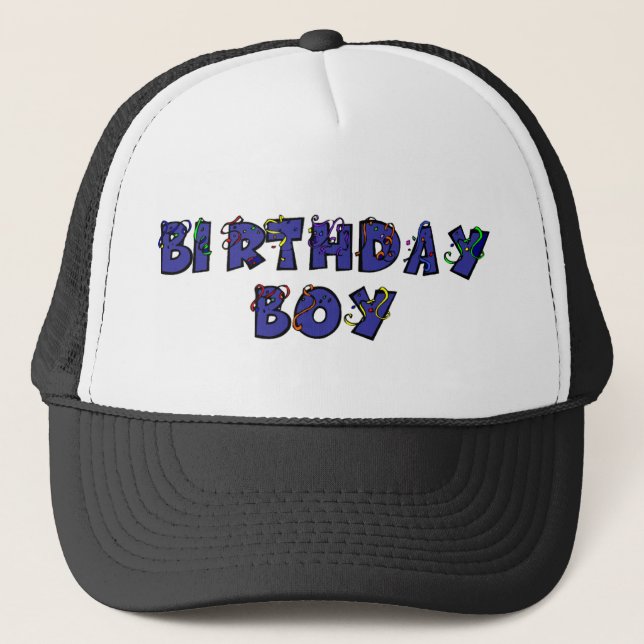 Casquette de garçon d'anniversaire (Devant)