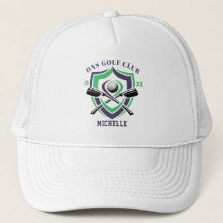 Casquette de golf à armoiries vintage avec nom per