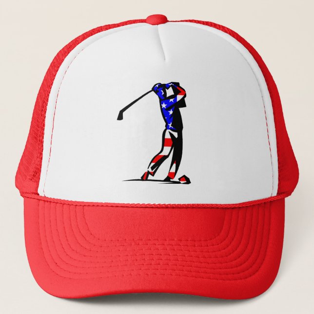 Casquette de golf de drapeau américain (Devant)