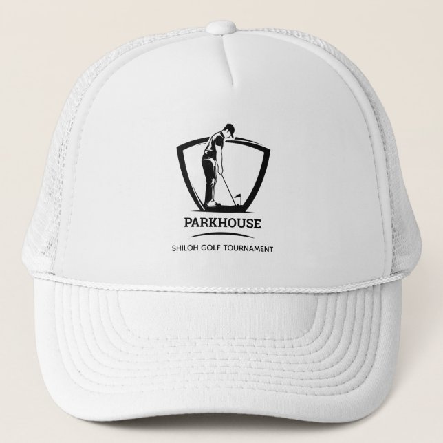 Casquette de golf de tournoi avec nom de golfeur p (Devant)