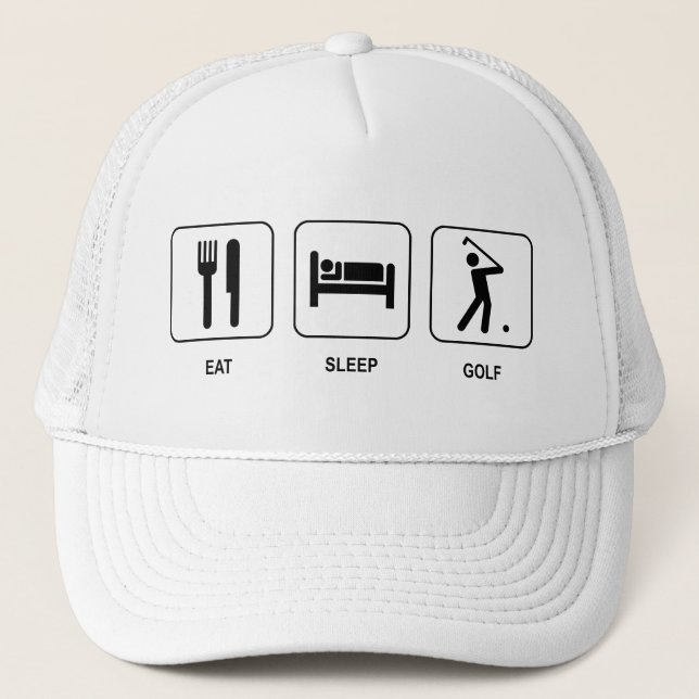 Casquette de golf Eat Sleep (Devant)