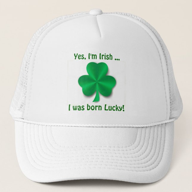 Casquette de golf irlandais chanceux de shamrock (Devant)