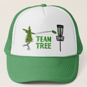 casquette de golf sur disque de l'arbre d'équipe