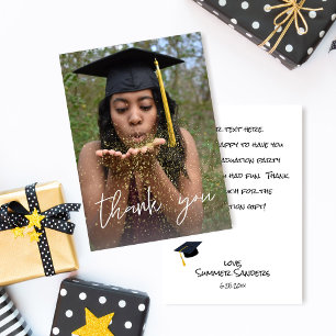 Casquette de graduation photo Carte de remerciemen