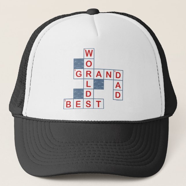 Casquette de grand-papa de mots croisé (Devant)