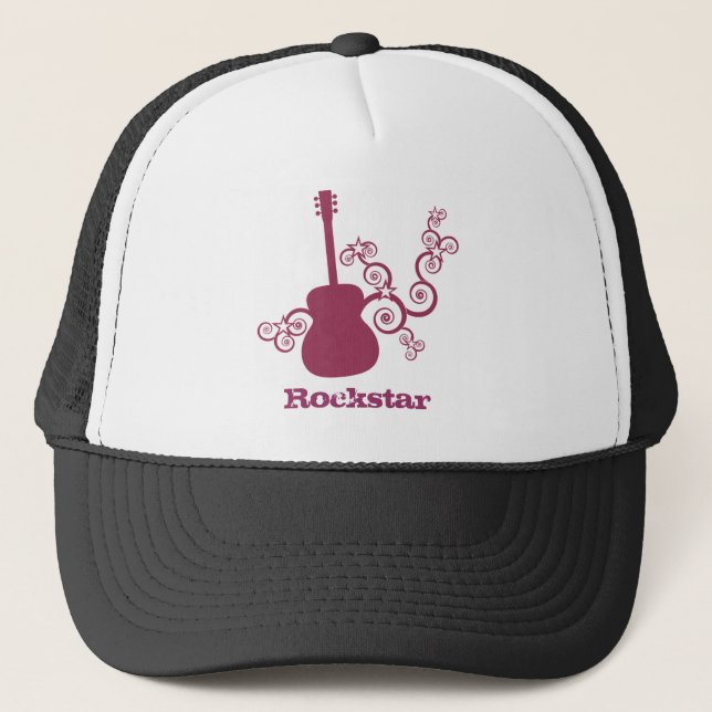 Casquette de guitare Rockstar, Fuchsia (Devant)