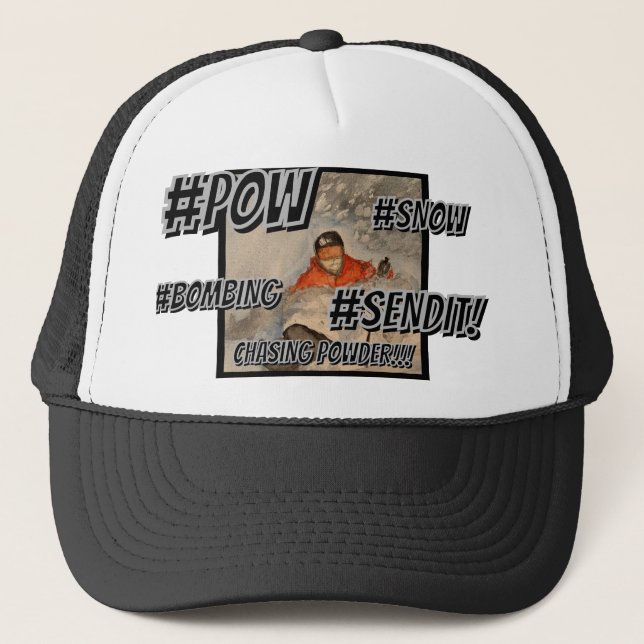 Casquette de hashtag en poudre (Devant)