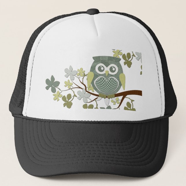 Casquette de hibou d'arbre de polka (Devant)