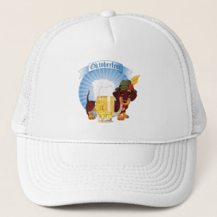 Casquette de la bière et du chien de l'Oktoberfest