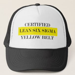 Casquette de la ceinture jaune Leans Six Sigma