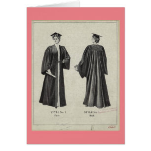 Casquette de la femme diplômée vintage + carte ros
