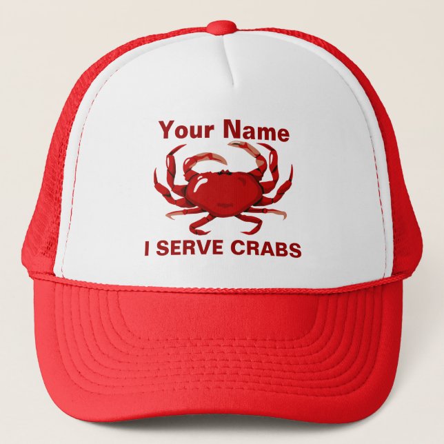 Casquette de la fête du crabe Sert le crabe (Devant)