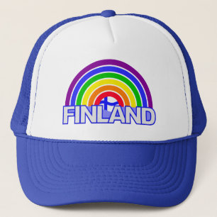Casquette de la Finlande d'arc-en-ciel