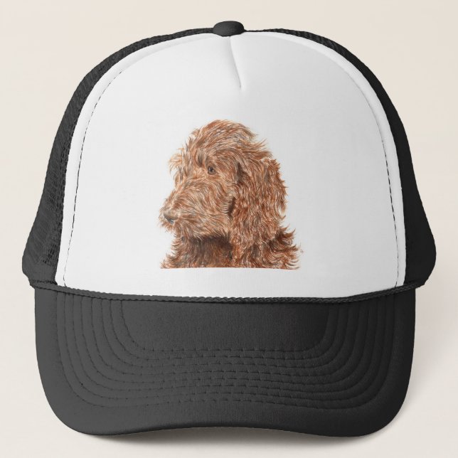 Casquette de Labradoodle #2 de chocolat (Devant)