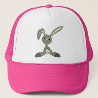Casquette de lapin de caricature Curieux