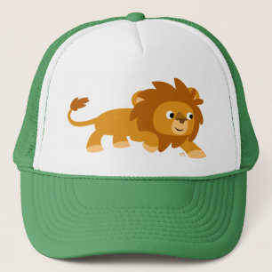 Casquette de lion caricature intelligent