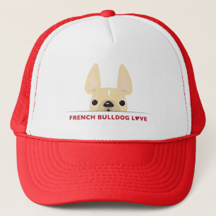 Casquette de logo d'amour de bouledogue français