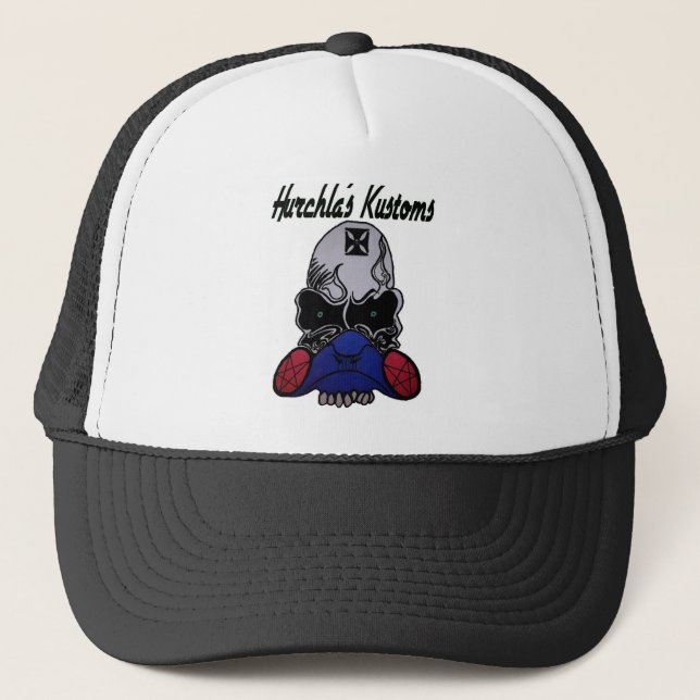 Casquette de LOGO de CRÂNE du KUSTOMS de HURCHLA (Devant)