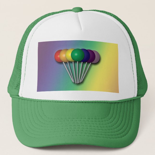 Casquette de Lollipops couleur arc-en-ciel (Devant)